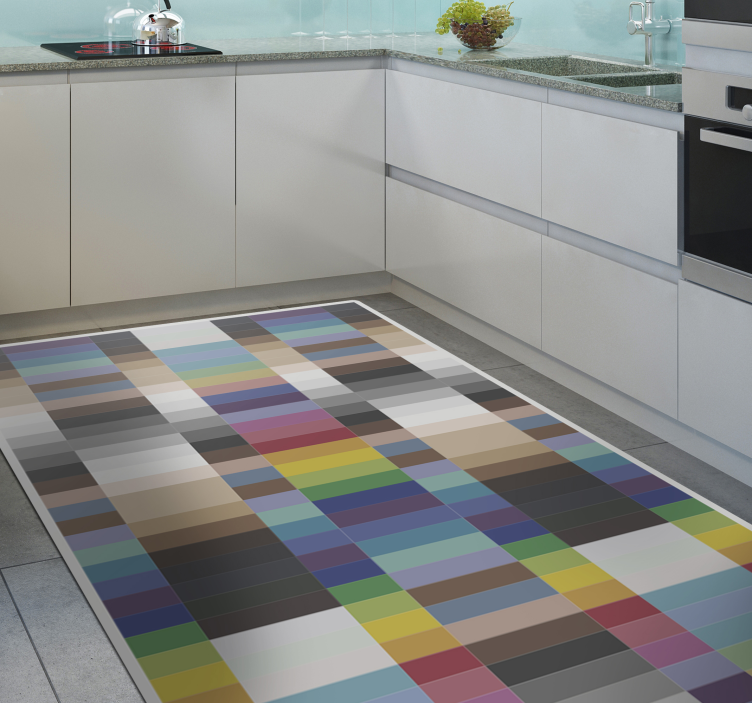 Multicolor small squares mosaic floor tile - TenStickers