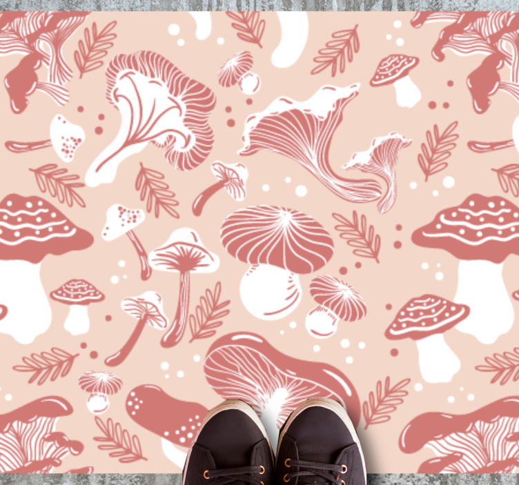 Mushroom Fantasy nature rug - TenStickers
