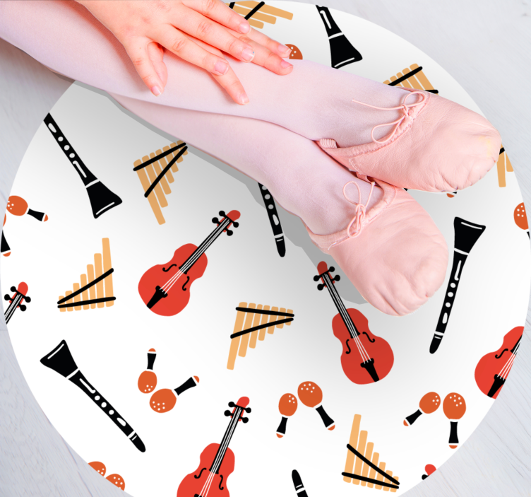 Musical Instrument Concept kids rug - TenStickers