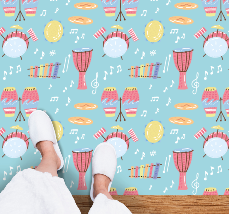 Musical Instruments Fun kids rug - TenStickers