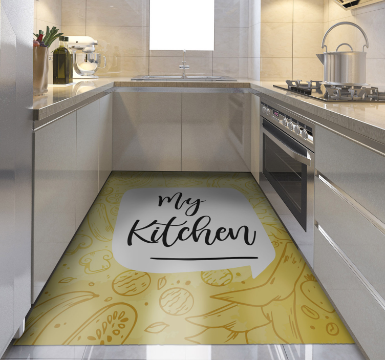 My Culinary Text kitchen mat - TenStickers