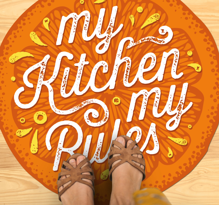 My Kitchen Rules quote rug - TenStickers