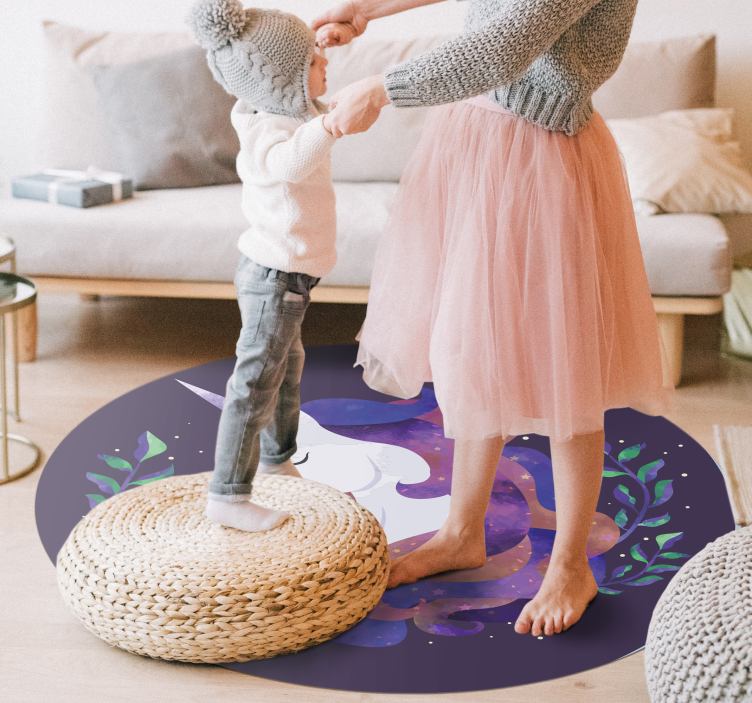 Mystical Unicorn kids rug - TenStickers