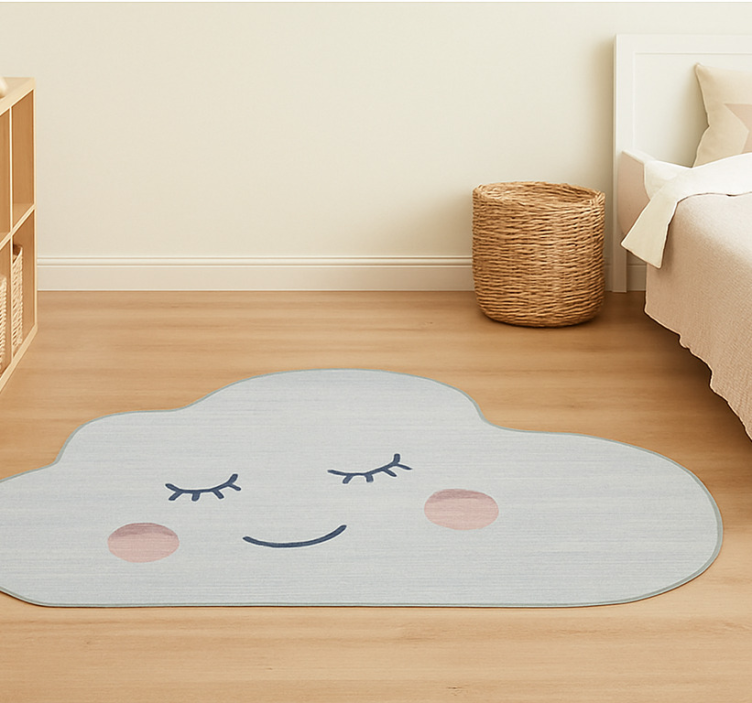 Napping cloud design kids rug - TenStickers