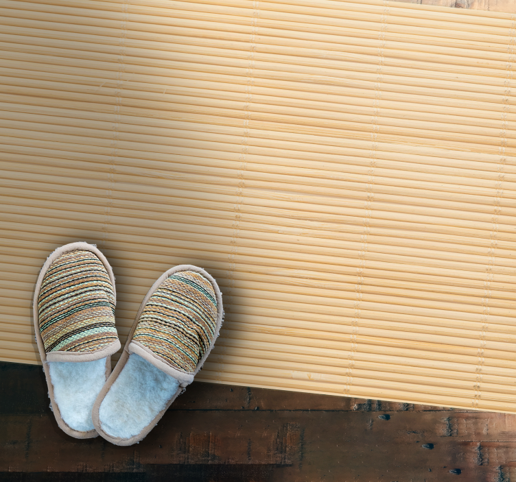 Natural Bamboo Texture entrance hall rug - TenStickers