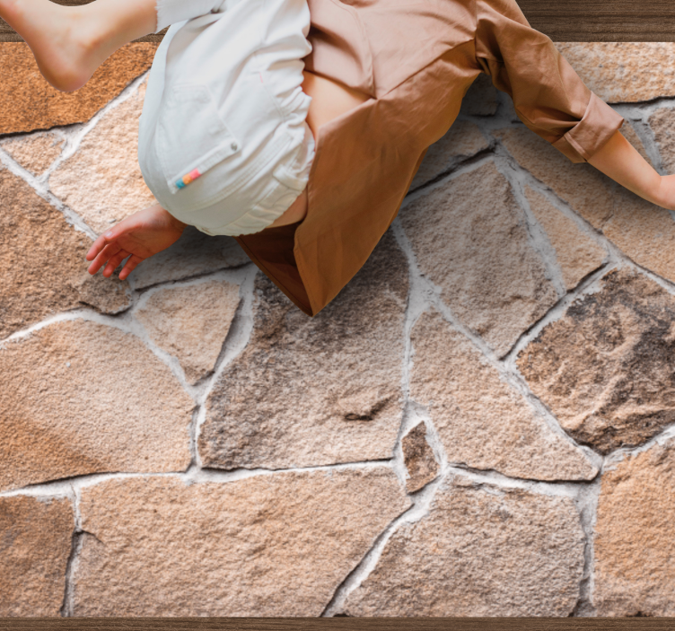 Natural authentic appearance stone effect vinyl rug - TenStickers