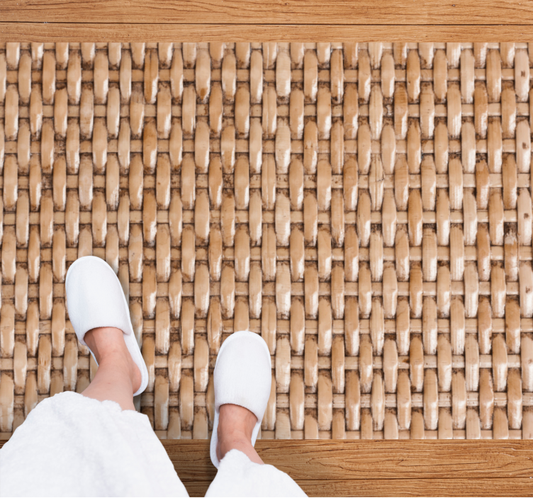Natural Weave Pattern bathroom mat - TenStickers