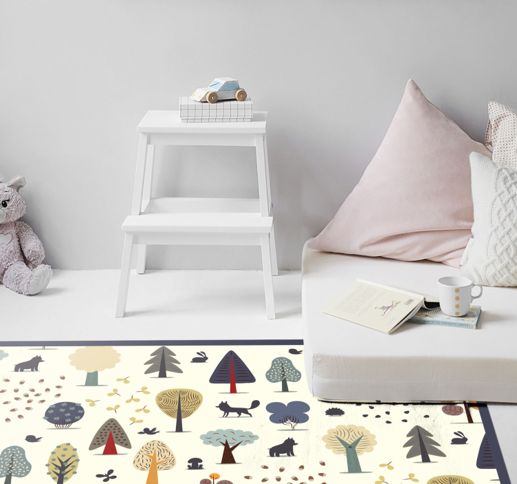 Nordic nature inspired kids carpet - TenStickers