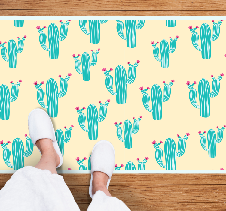 Nature rug with cactus design - TenStickers