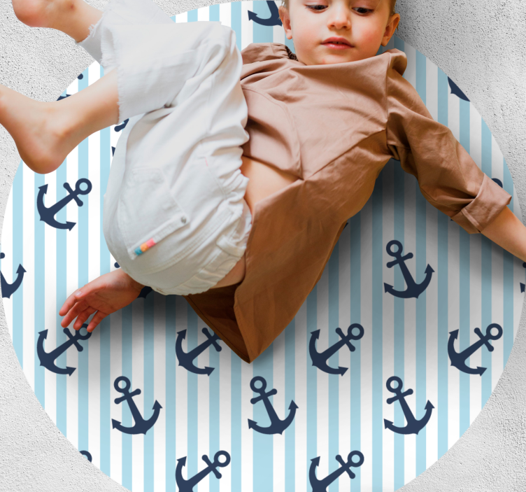 Kids rug nautical anchor design - TenStickers