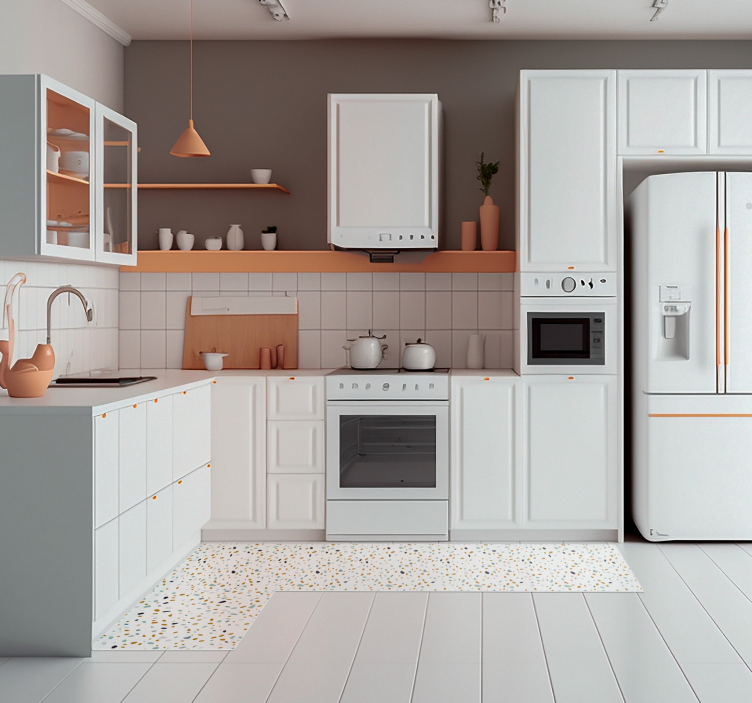 Nordic style terrazzo texture vinyl rug - TenStickers