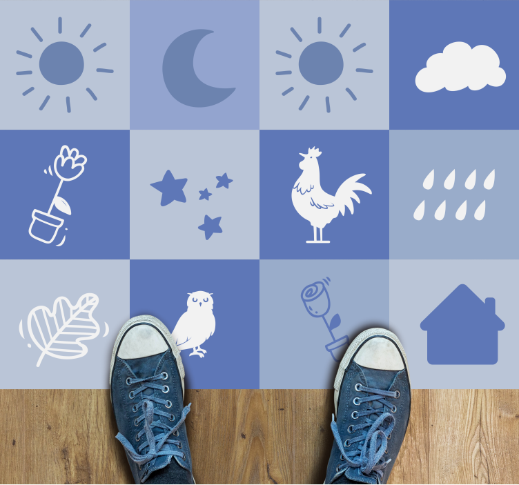 Nursery Checkerboard kids carpet - TenStickers