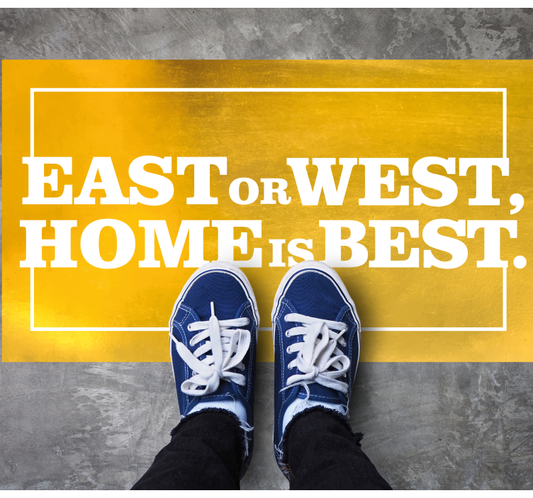 Outdoor rug home is where comfort begins - TenStickers