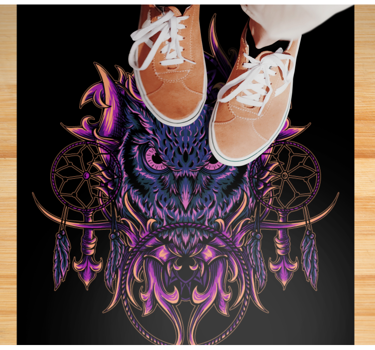 Owl Dreamcatcher Art animal mat - TenStickers