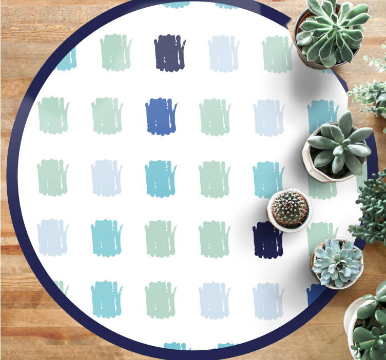 Blue paint strokes minimalistic rug - TenStickers