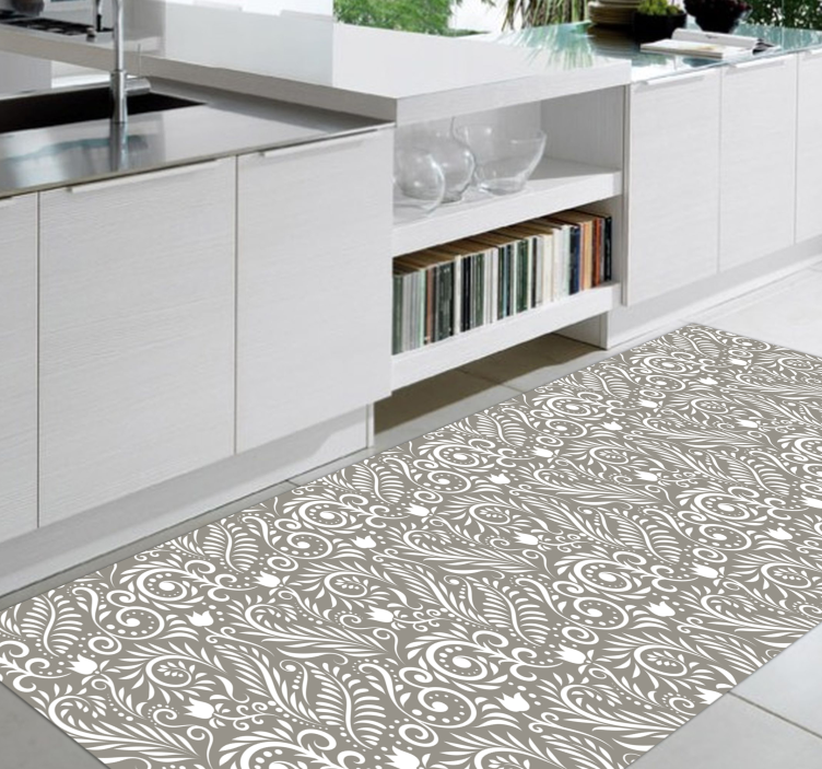 Paisley Elegance floral rug - TenStickers