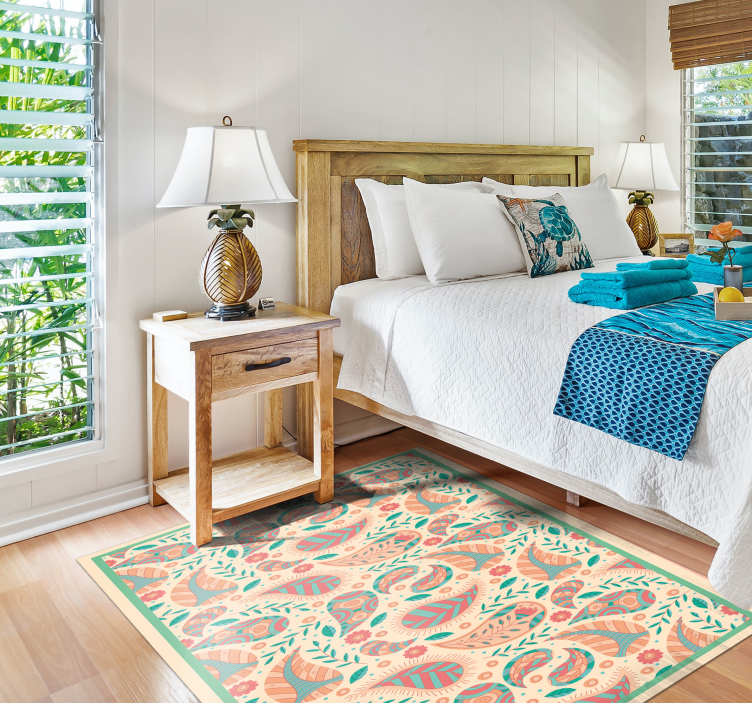 Paisley Pattern Fusion mandala rug - TenStickers