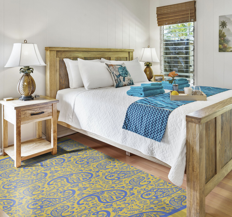 Paisley Swirls bedroom carpet - TenStickers