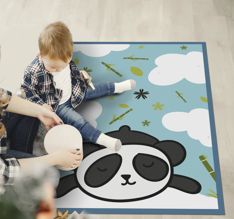 Panda Dreamscape kids carpet - TenStickers