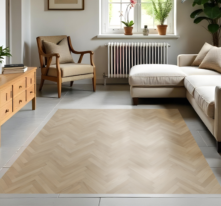 Parquet flooring wood effect rug - TenStickers
