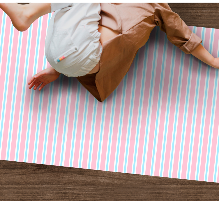 Pastel Pattern stripes rug - TenStickers