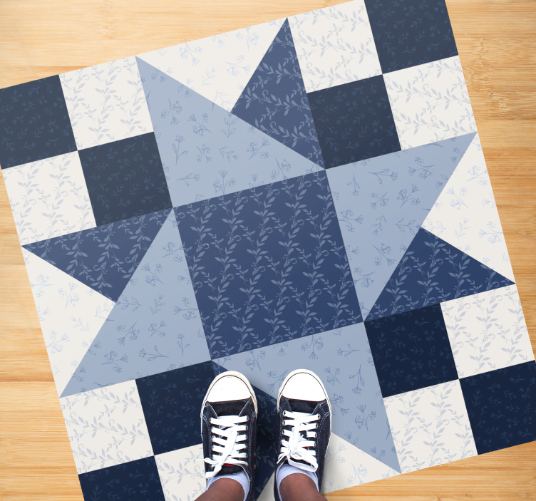 Patchwork Star Pattern geometric rug - TenStickers