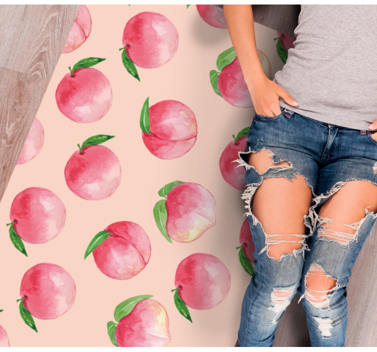 Peach blossom pattern kitchen mat - TenStickers