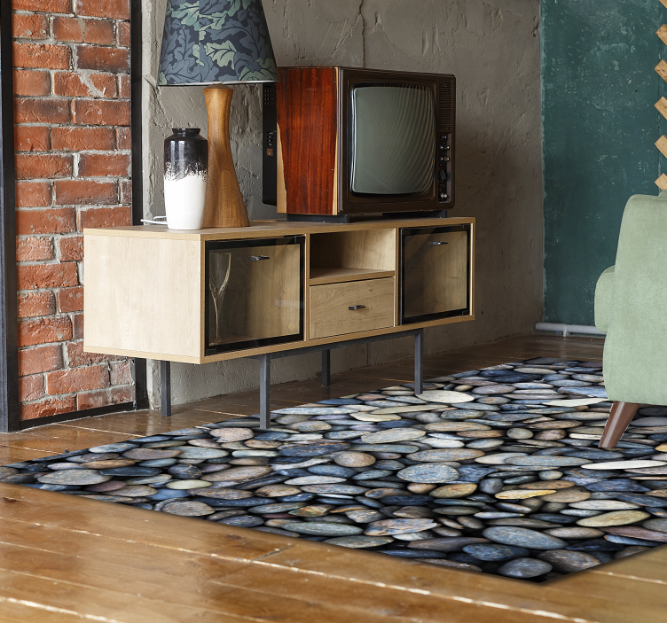 Pebble Motif stone effect rug - TenStickers