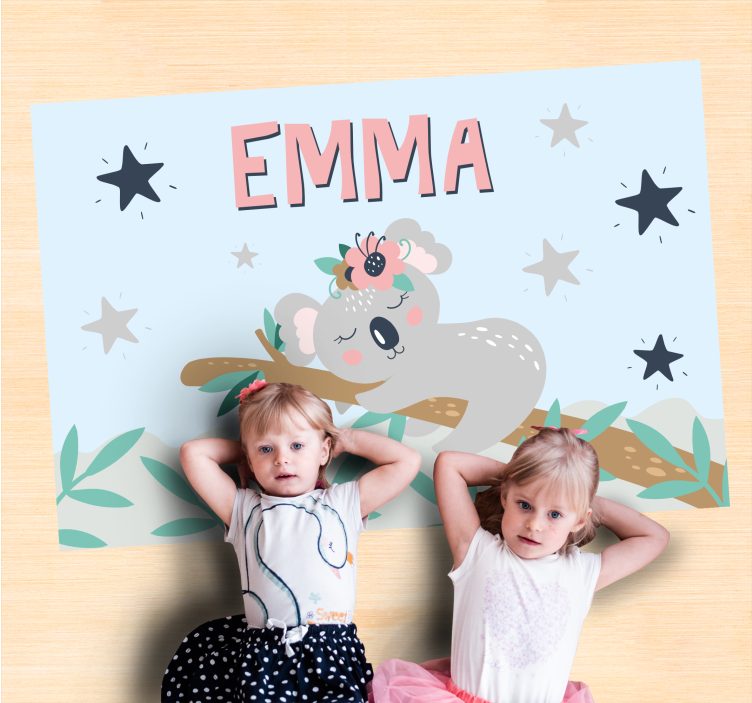 Koala Night custom floor mat - TenStickers
