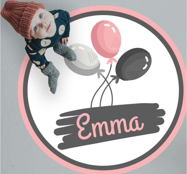 Personalized Balloon Theme custom floor mat - TenStickers