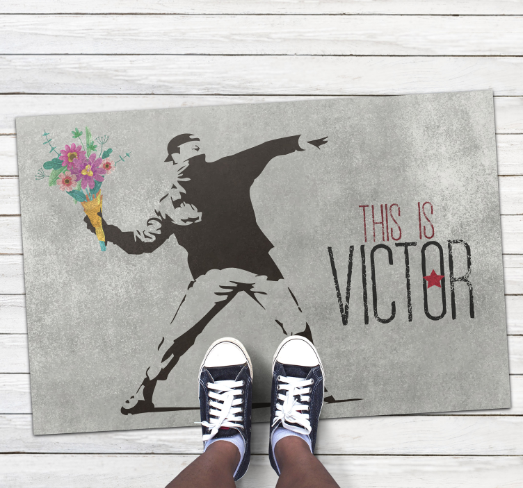 Personalized Bouquet custom floor mat - TenStickers