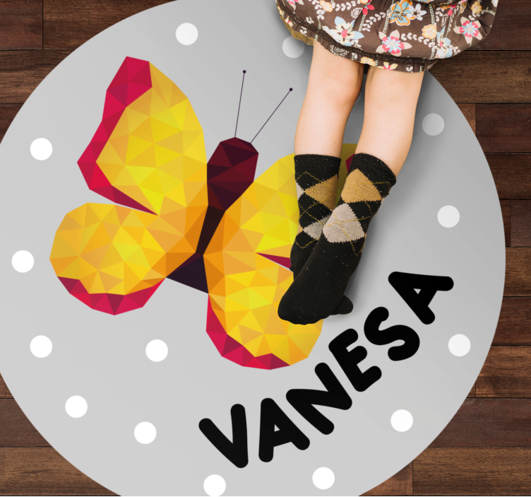 Personalized Butterfly custom floor mat - TenStickers