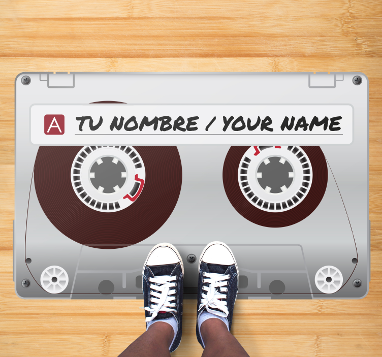 Personalized Cassette custom floor mat - TenStickers