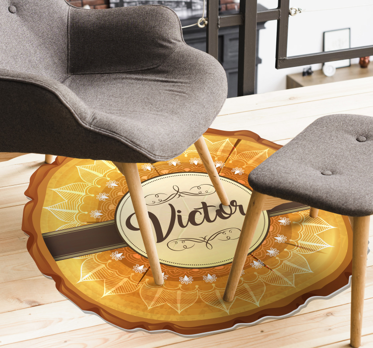 Personalized Festive Emblem custom floor mat - TenStickers