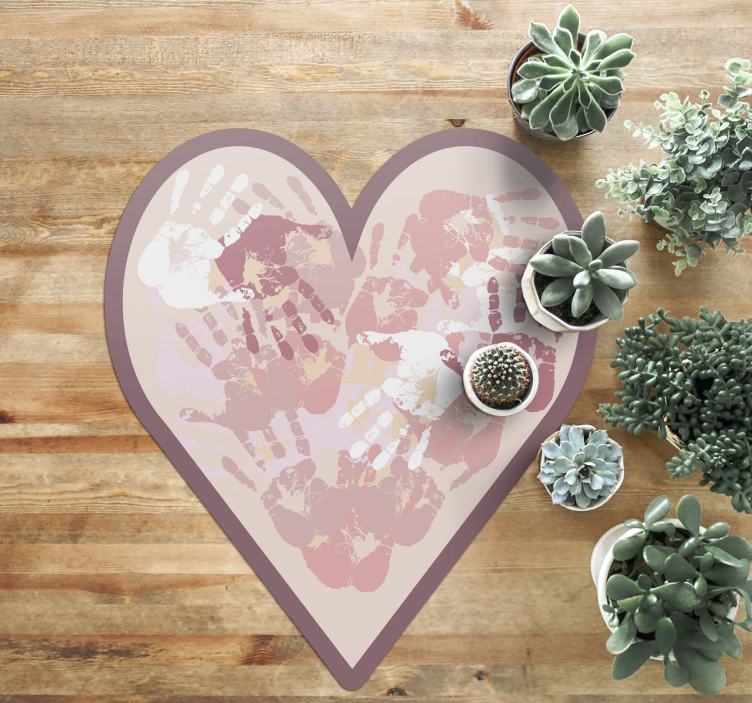 Personalized Heart custom floor mat - TenStickers