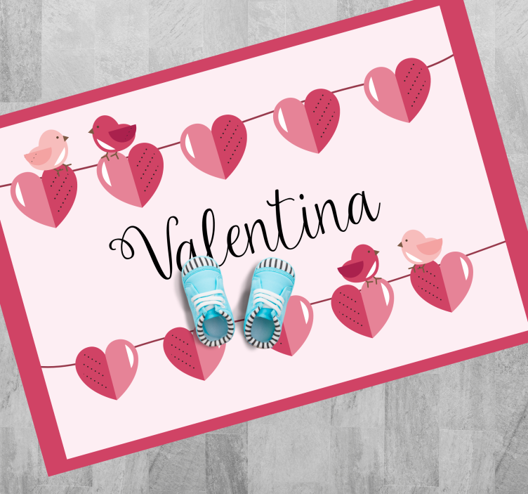 Heart Design custom floor mat - TenStickers