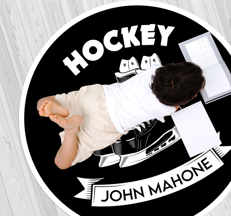 Personalized Hockey Decor custom floor mat - TenStickers