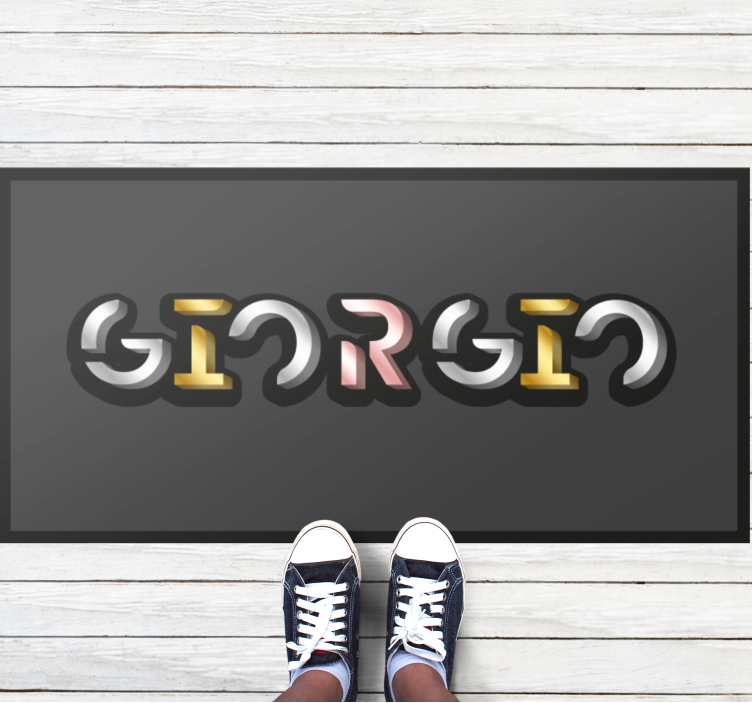 Custom floor mat personalized name design - TenStickers