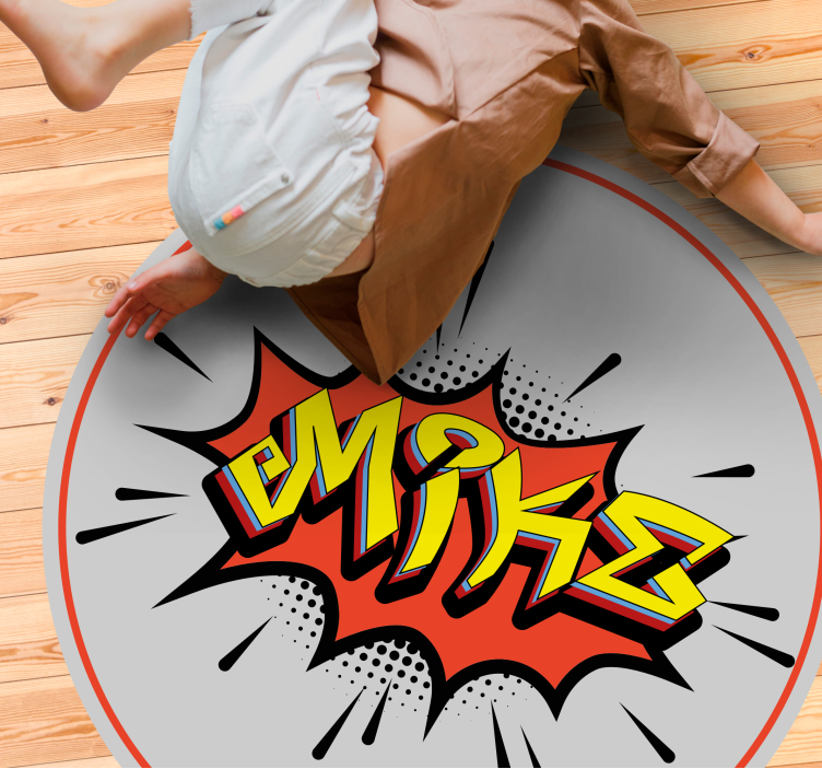 Name explosion custom floor mat - TenStickers