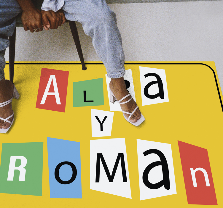 Puzzle pieces for couple custom floor mat - TenStickers