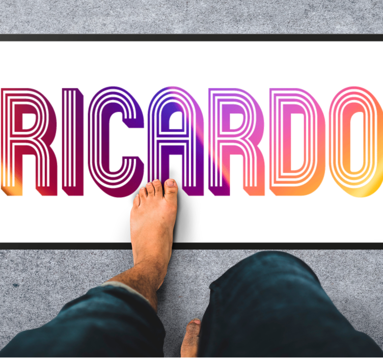 Custom Name neon teenage bedroom rug - TenStickers