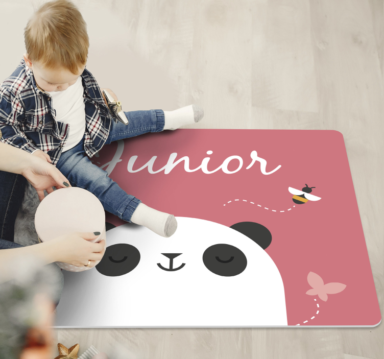 Personalized Panda custom floor mat - TenStickers