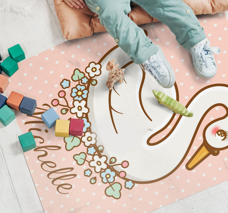 Personalized Swanscape custom floor mat - TenStickers