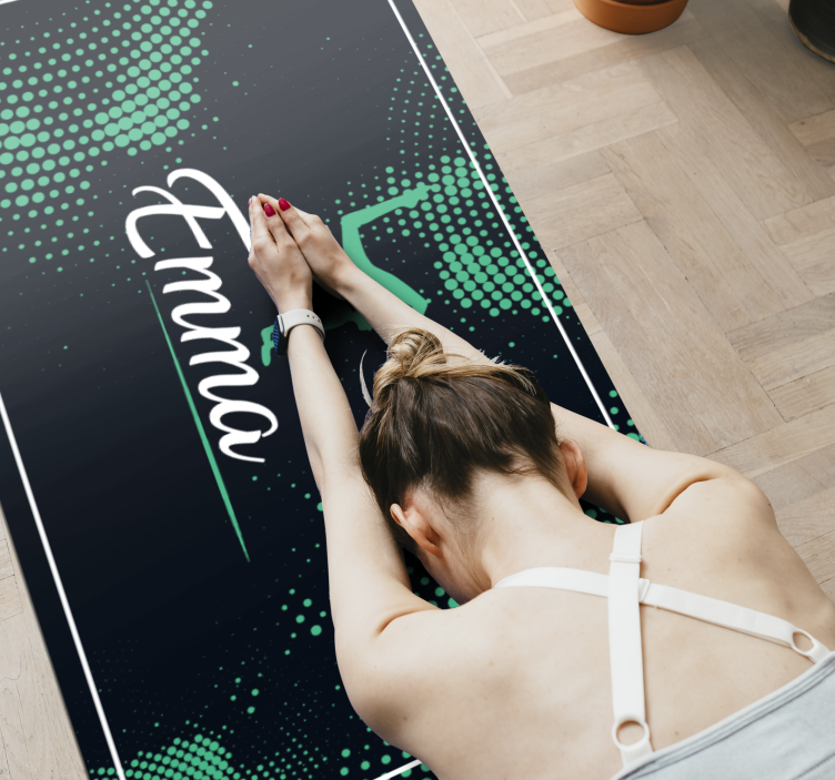 Gymnastics with name bedroom carpet - TenStickers