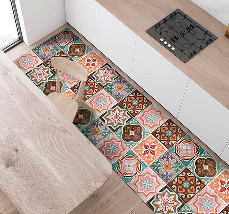 Piastrelline Siciliane mosaic rug - TenStickers