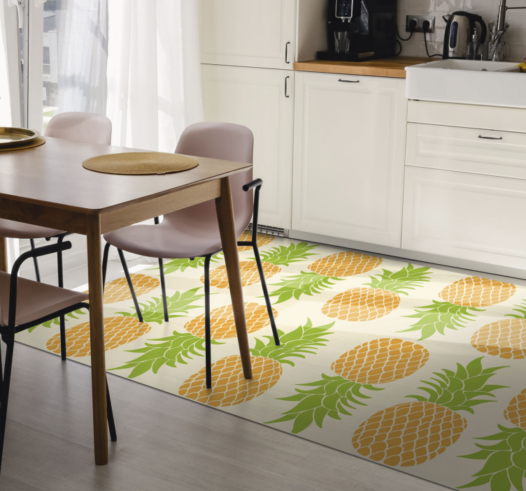 Pineapple Pattern floral rug - TenStickers