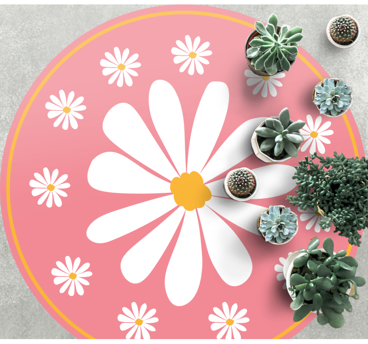 Pink Flower Arrangement floral rug - TenStickers