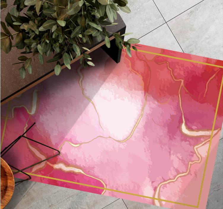 Pink Hues Elegance marble rug - TenStickers
