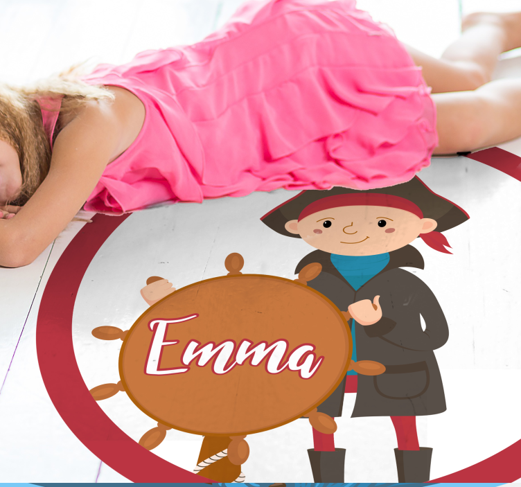 Pirate Customizable custom floor mat - TenStickers