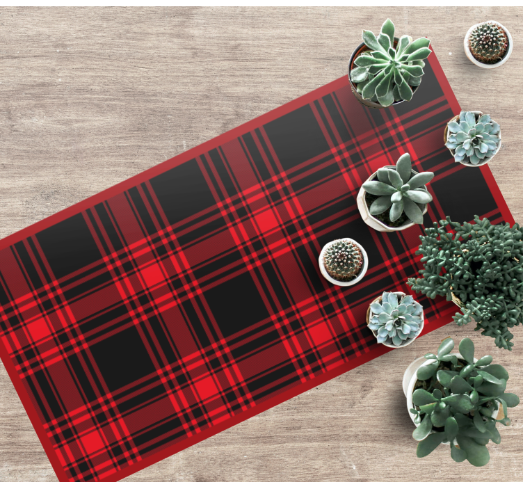 Plaid Patterned Comfort stripes rug - TenStickers
